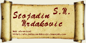 Stojadin Mrdaković vizit kartica